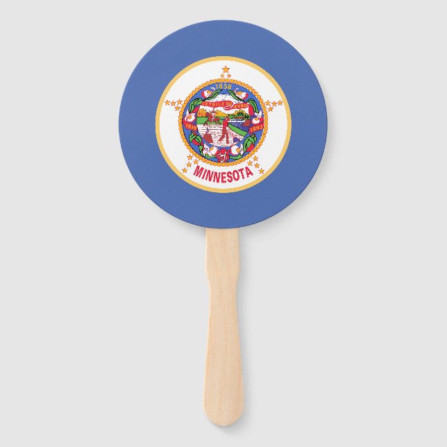 Minnesota State Flag Hand Fan (Front)