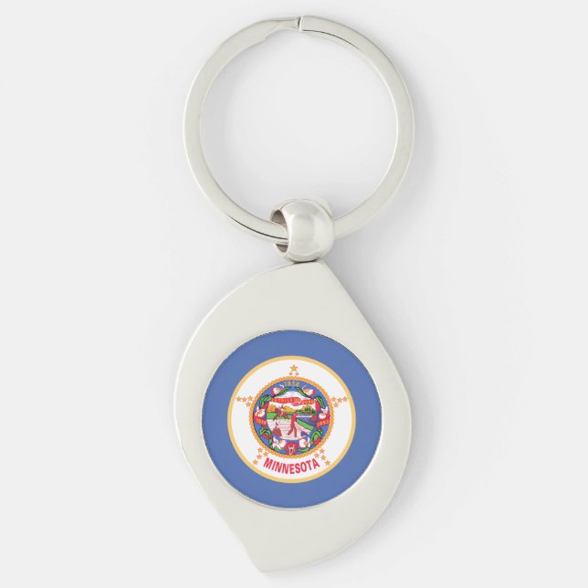 Minnesota State Flag Key Ring (Front)