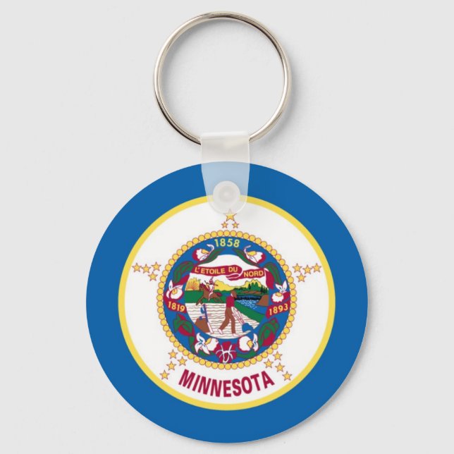 Minnesota State Flag Key Ring (Front)