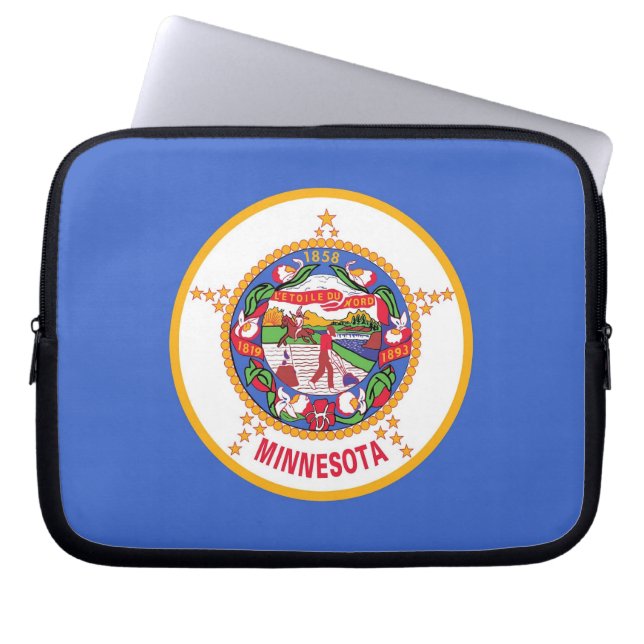 Minnesota State Flag Laptop Sleeve (Front)