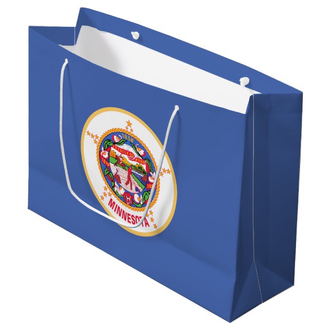 Minnesota State Flag Large Gift Bag (Front Angled)