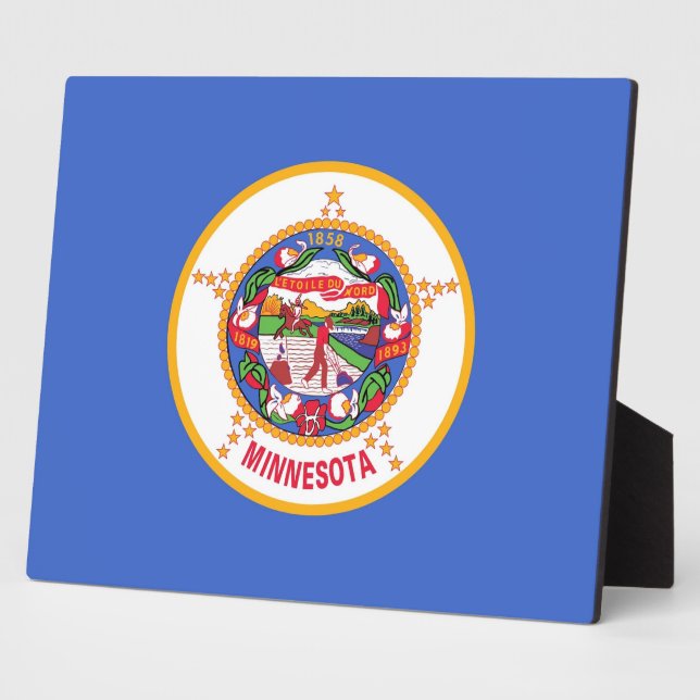 Minnesota State Flag Plaque (Side)