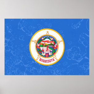 Minnesota State Flag Pop Art Poster