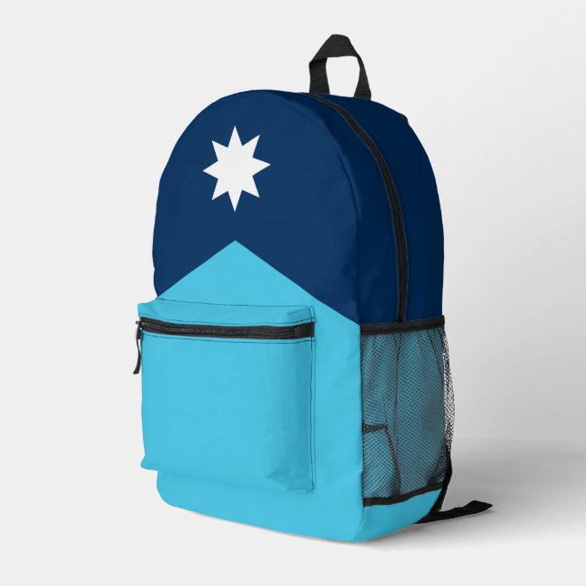 Minnesota State Flag Printed Backpack (Back Corner Right)