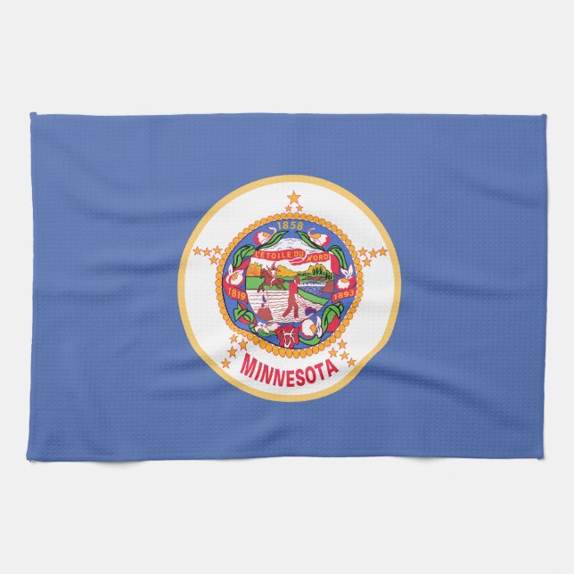 Minnesota State Flag Tea Towel (Horizontal)