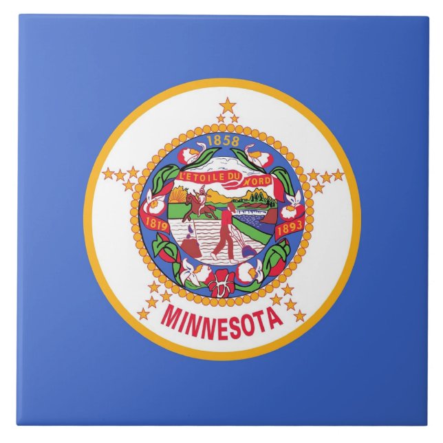 Minnesota State Flag Tile (Front)