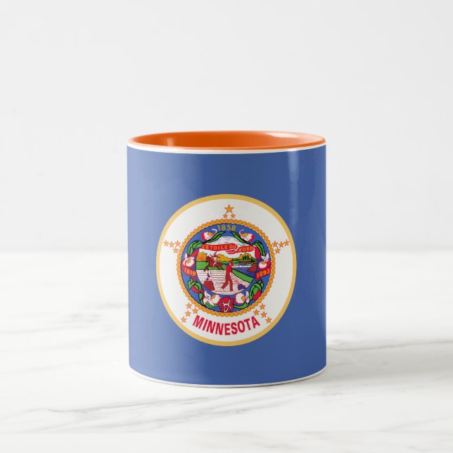 Minnesota State Flag Two-Tone Coffee Mug (Center)