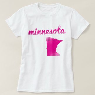 Minnesota state in pink T-Shirt