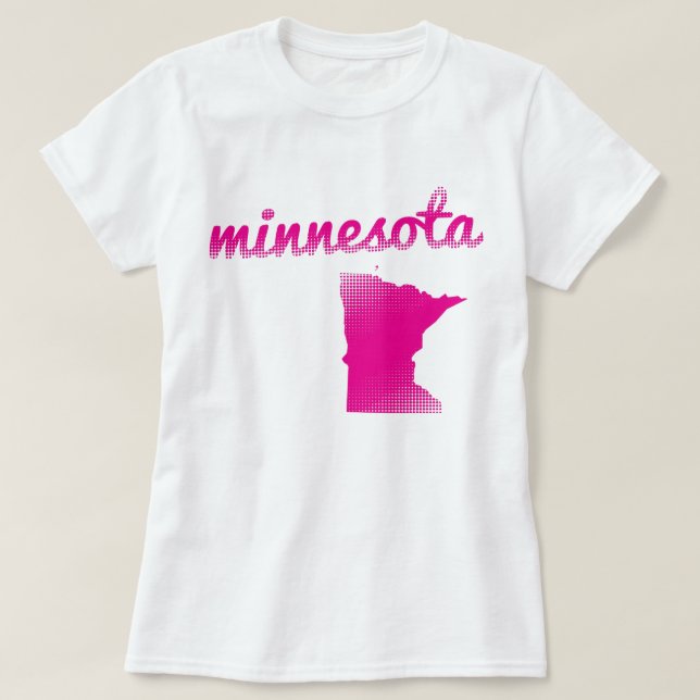 Minnesota state in pink T-Shirt (Design Front)