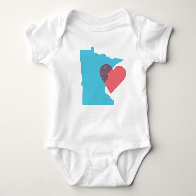 Minnesota State Love Baby Shirt (Front)