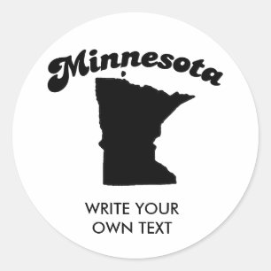 MINNESOTA STATE MOTTO T-SHIRT CLASSIC ROUND STICKER