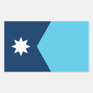 Minnesota state new flag symbol USA America Rectangular Sticker