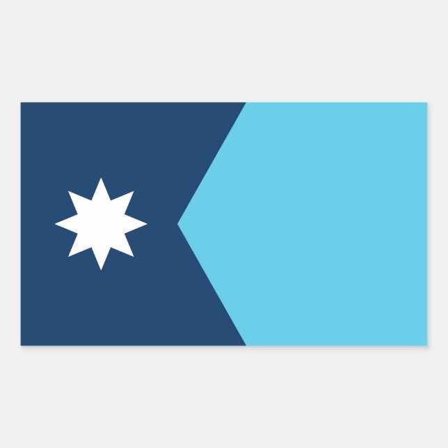 Minnesota state new flag symbol USA America Rectangular Sticker (Front)