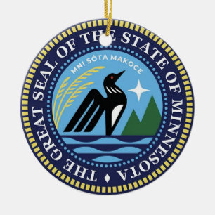 Minnesota State Seal 2024 Ceramic Ornament