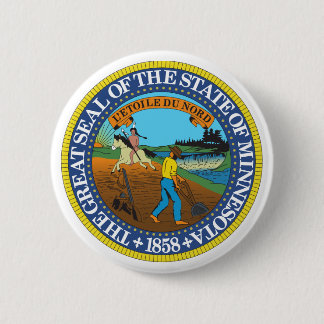 Minnesota State Seal 6 Cm Round Badge
