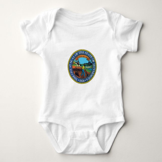Minnesota State Seal Baby Bodysuit (Front)