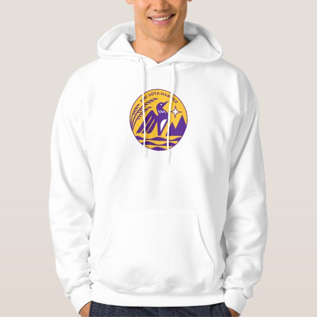 Minnesota State Seal in Viking Colours Hoodie (Front)
