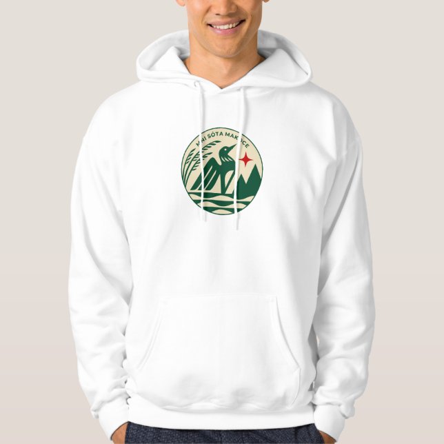 Minnesota State Seal in Wild Colours Hoodie (Front)