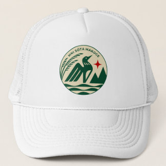 Minnesota State Seal in Wild Colours Trucker Hat