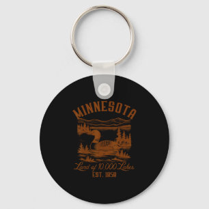 Minnesota State Travel Minnesota Common Loon Souve Key Ring