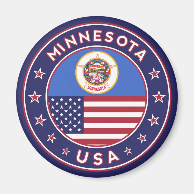 Minnesota sticker, phone case, bag, clock magnet (Front)