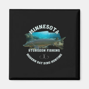 Minnesota Sturgeon Fishing Modern Day Dino Hunting Magnet