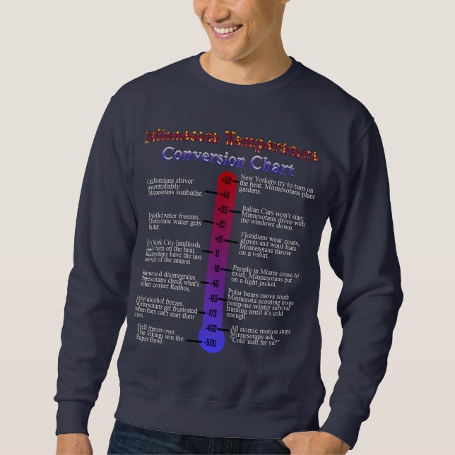 Minnesota Temperature Chart Sweatshirt (Front)