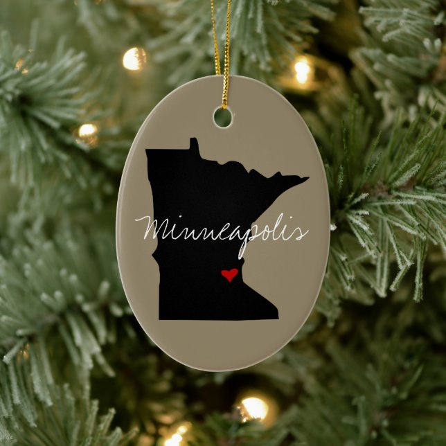 Minnesota Town Ceramic Tree Decoration (Tree)