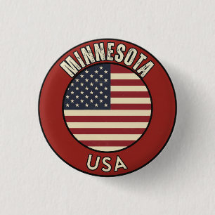Minnesota United States of America 3 Cm Round Badge