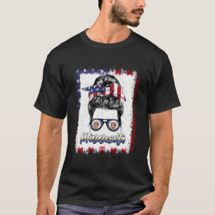 Minnesota Us Flag United States American For T-Shirt