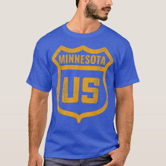Minnesota - US highway distressed weathered look r T-Shirt