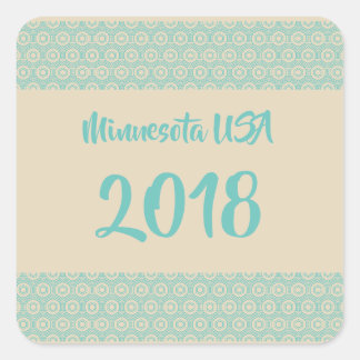 Minnesota USA 2018 square sticker