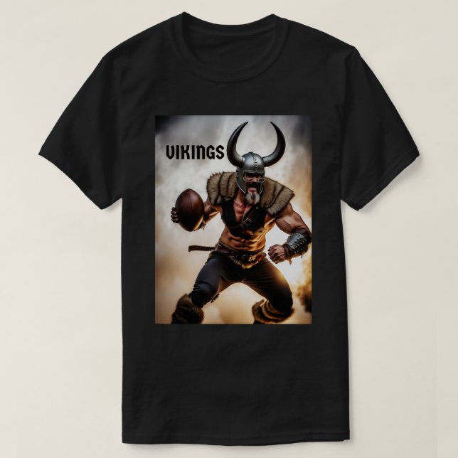 Minnesota Viking playing T-Shirt (Design Front)