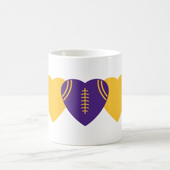 Minnesota Vikings Football Heart Design Coffee Mug (Center)
