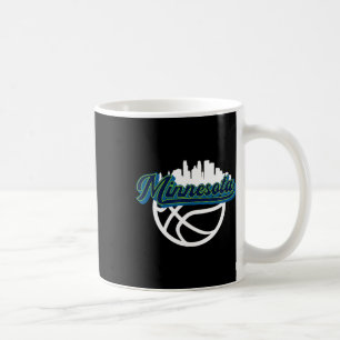 Minnesota Vintage Bysketbyll Script City Skyline F Coffee Mug