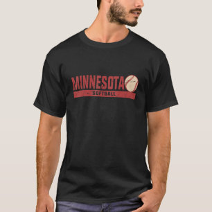 Minnesota Vintage Softball Coach Team Retro Softba T-Shirt