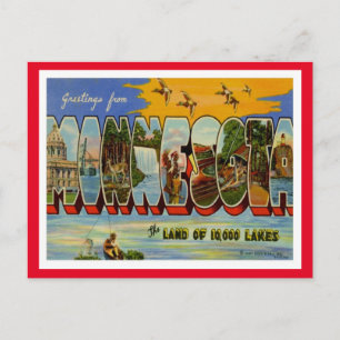 Minnesota Vintage Travel Postcard