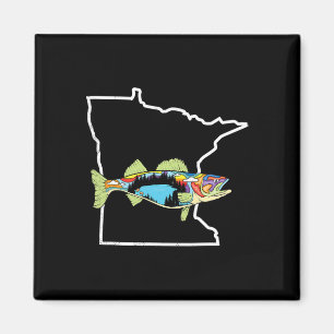 Minnesota Walleye Fishing Freshwater Fisherman Wal Magnet