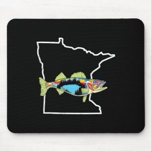 Minnesota Walleye Fishing Freshwater Fisherman Wal Mouse Pad