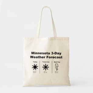 Minnesota Weather Forecast Tote Bag