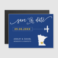 Minnesota Wedding Save the Date Card, Map