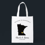 Minnesota Wedding Welcome Bag Black & Gold Tote<br><div class="desc">Fill this welcome bag with favourite goodies for your guests to enjoy when they arrive in Minnesota!</div>