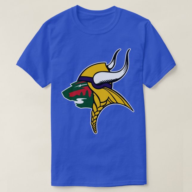 Minnesota Wild Vikings  T-Shirt (Design Front)