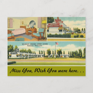 Minnesota, Wilken's Deluxe Cabin Court Postcard