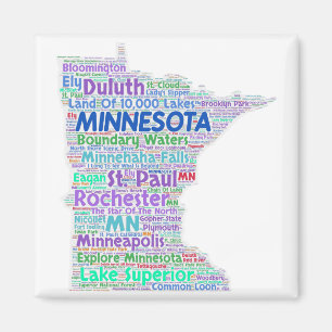 Minnesota Word Cloud Magnet