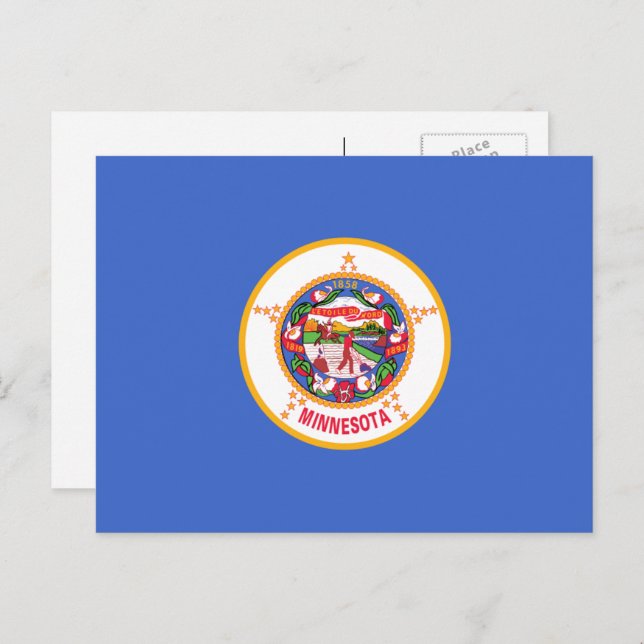 Minnesotan Flag, Flag of Minnesota Postcard (Front/Back)