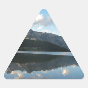 Minnewanka Lake, Alberta, Canada Triangle Sticker