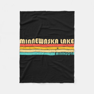 Minnewaska lake minnesota funny fishing camping fleece blanket