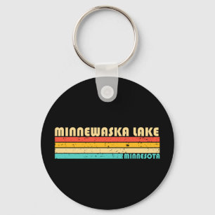 Minnewaska lake minnesota funny fishing camping key ring