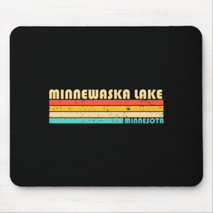 Minnewaska lake minnesota funny fishing camping mouse pad